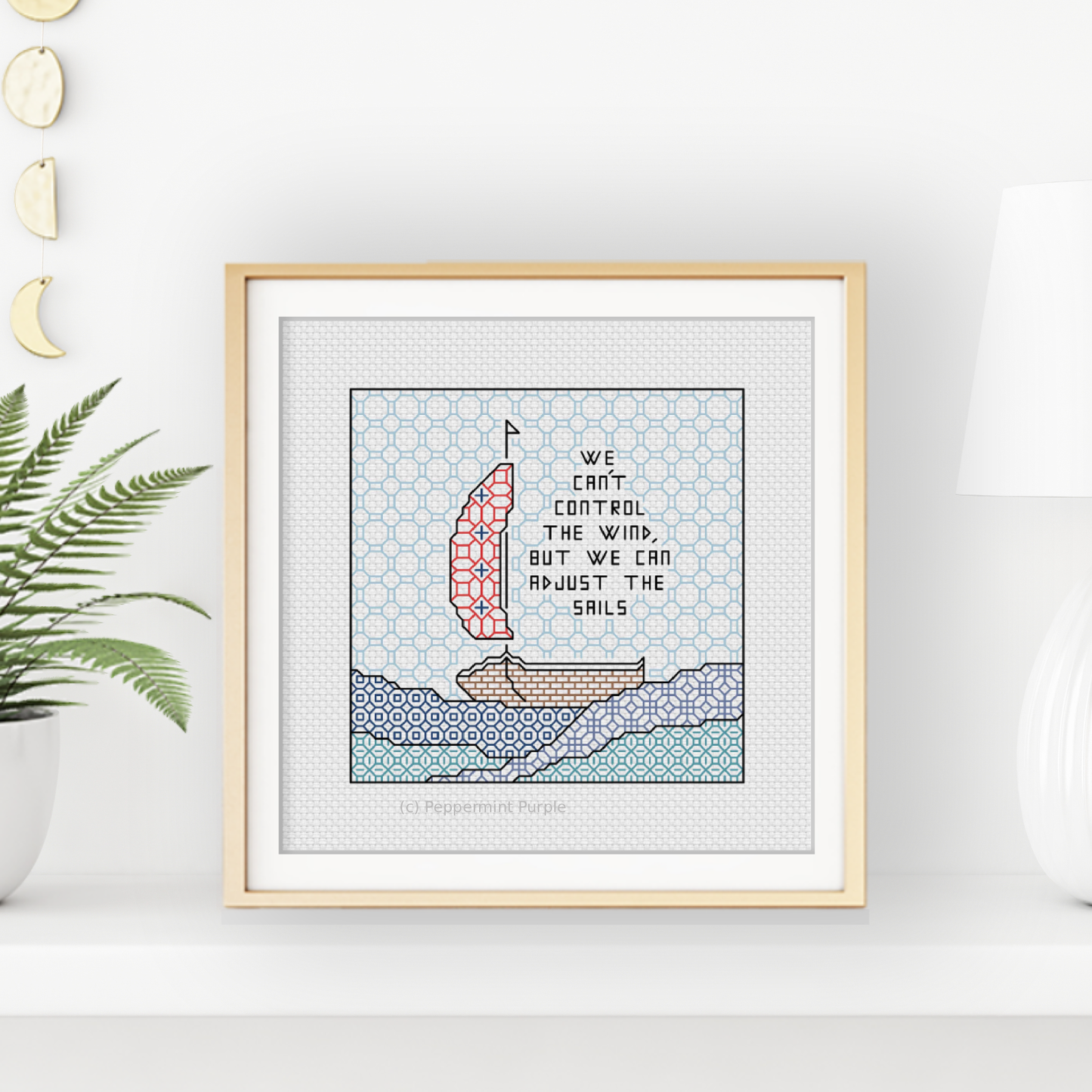 Centre Stage - The Wind Blackwork Pattern by Peppermint Purple