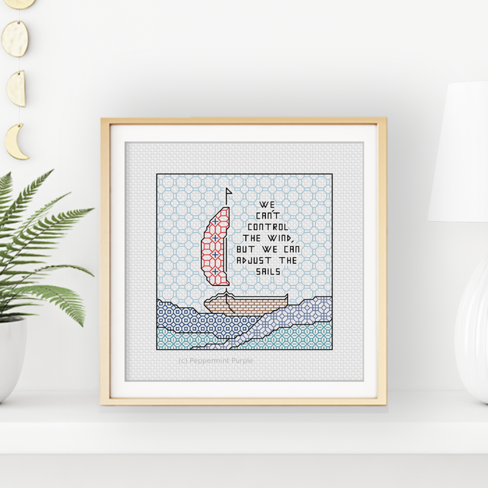 Centre Stage - The Wind Blackwork Pattern by Peppermint Purple