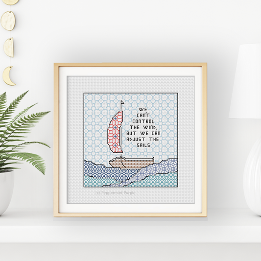 Centre Stage - The Wind Blackwork Pattern by Peppermint Purple