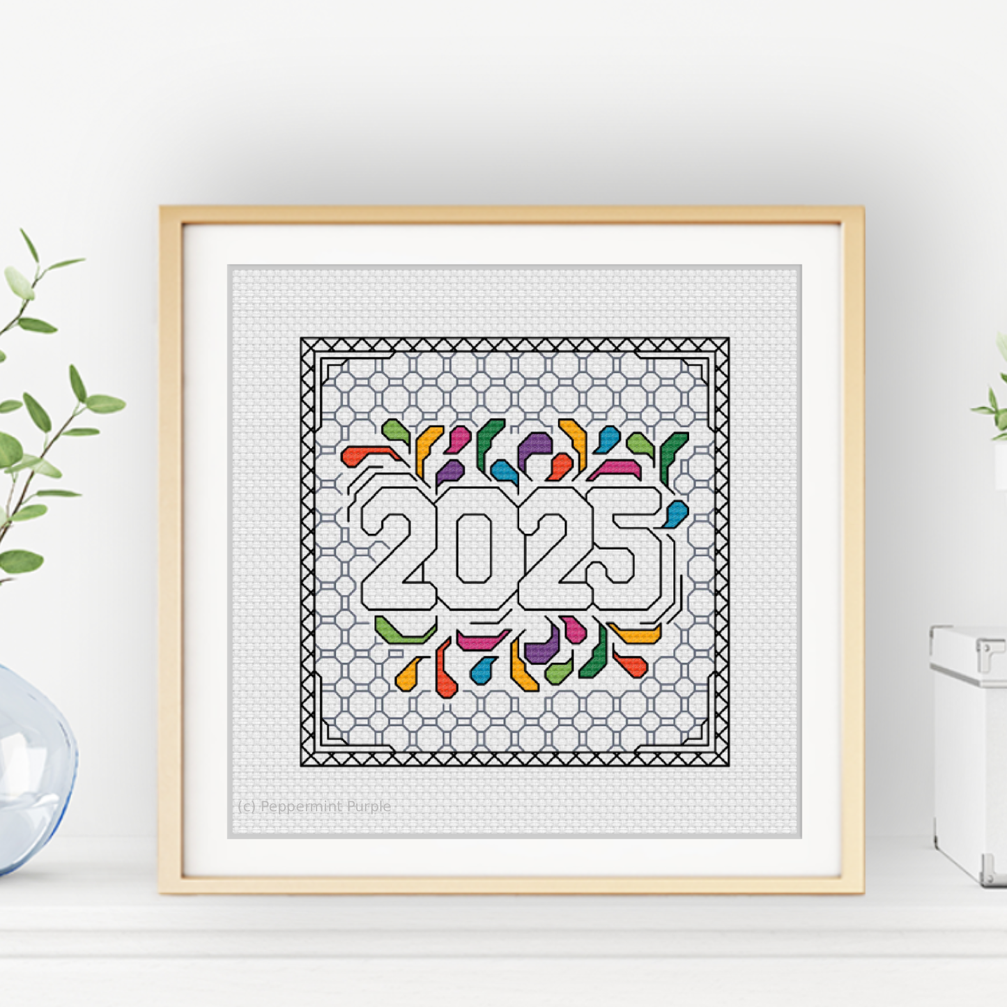 Centre Stage - 2025 Blackwork Pattern by Peppermint Purple