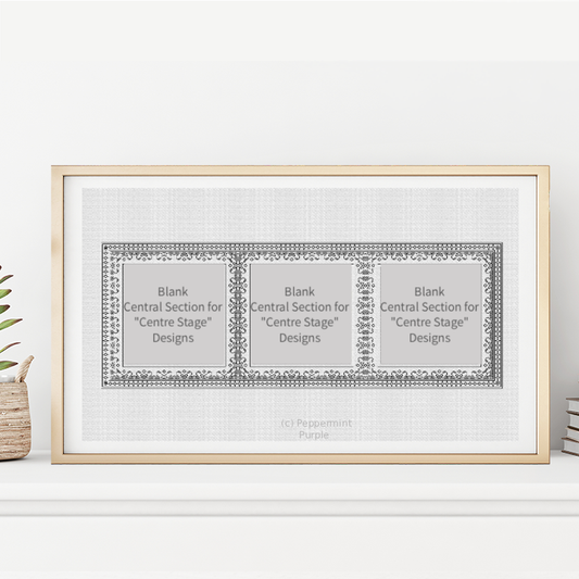 Centre Stage - Border 8 Blackwork Pattern by Peppermint Purple