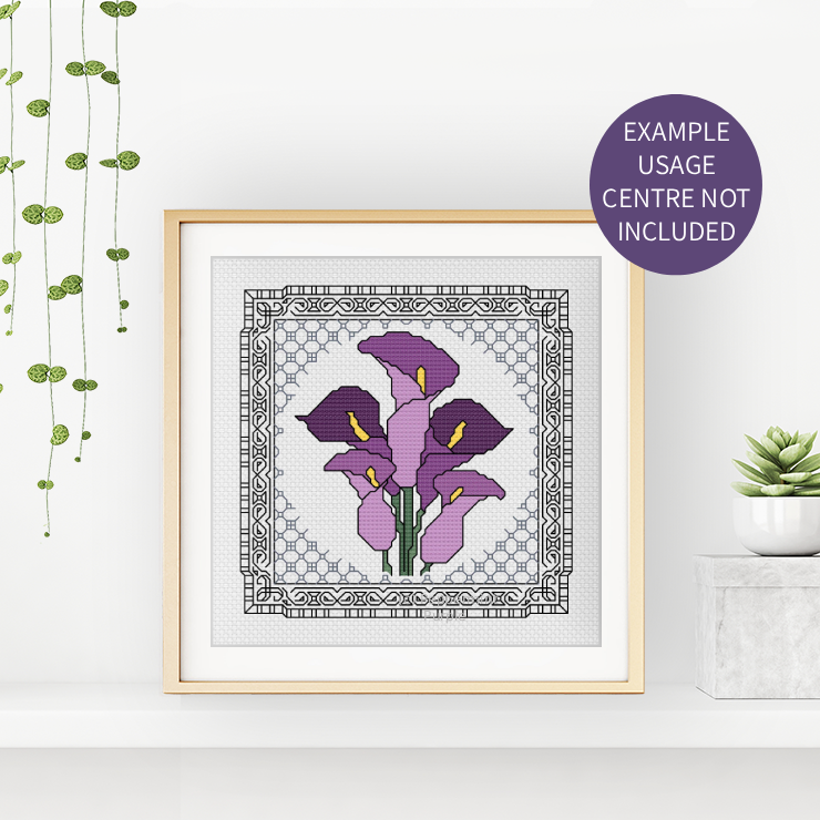 Centre Stage - Border 9 Blackwork Pattern by Peppermint Purple