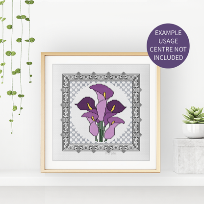 Centre Stage - Border 10 Blackwork Pattern by Peppermint Purple