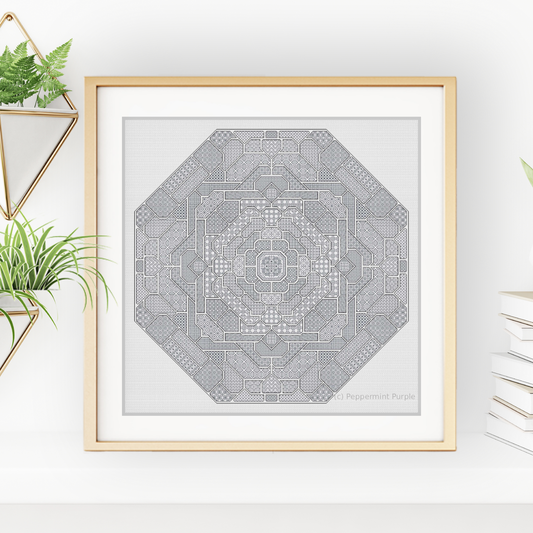 Gaudium Blackwork Blackwork Pattern by Peppermint Purple