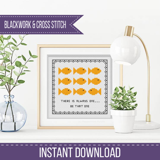 Centre Stage - Be The One Blackwork Pattern by Peppermint Purple