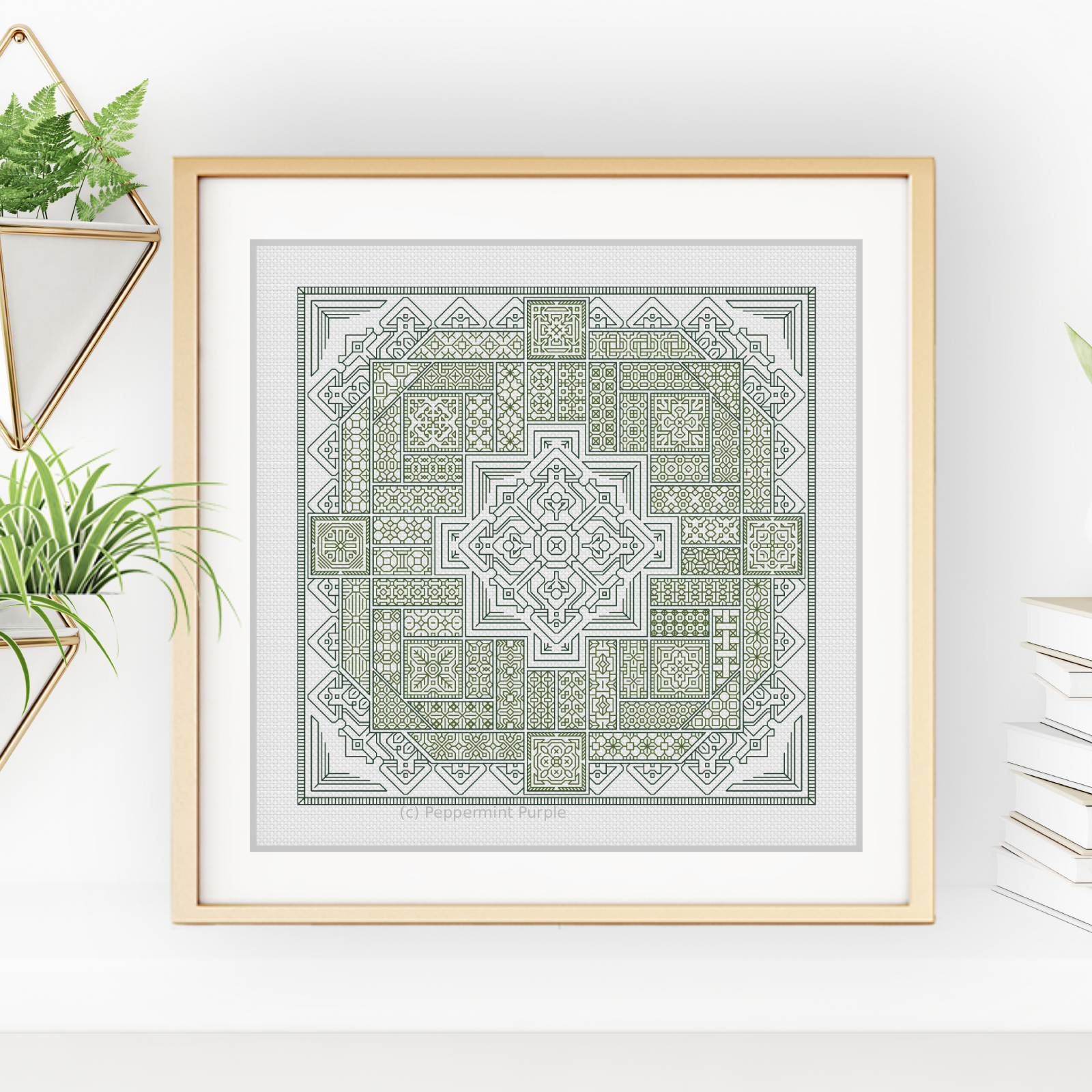 2024 SAL - Geometrica Blackwork Pattern by Peppermint Purple