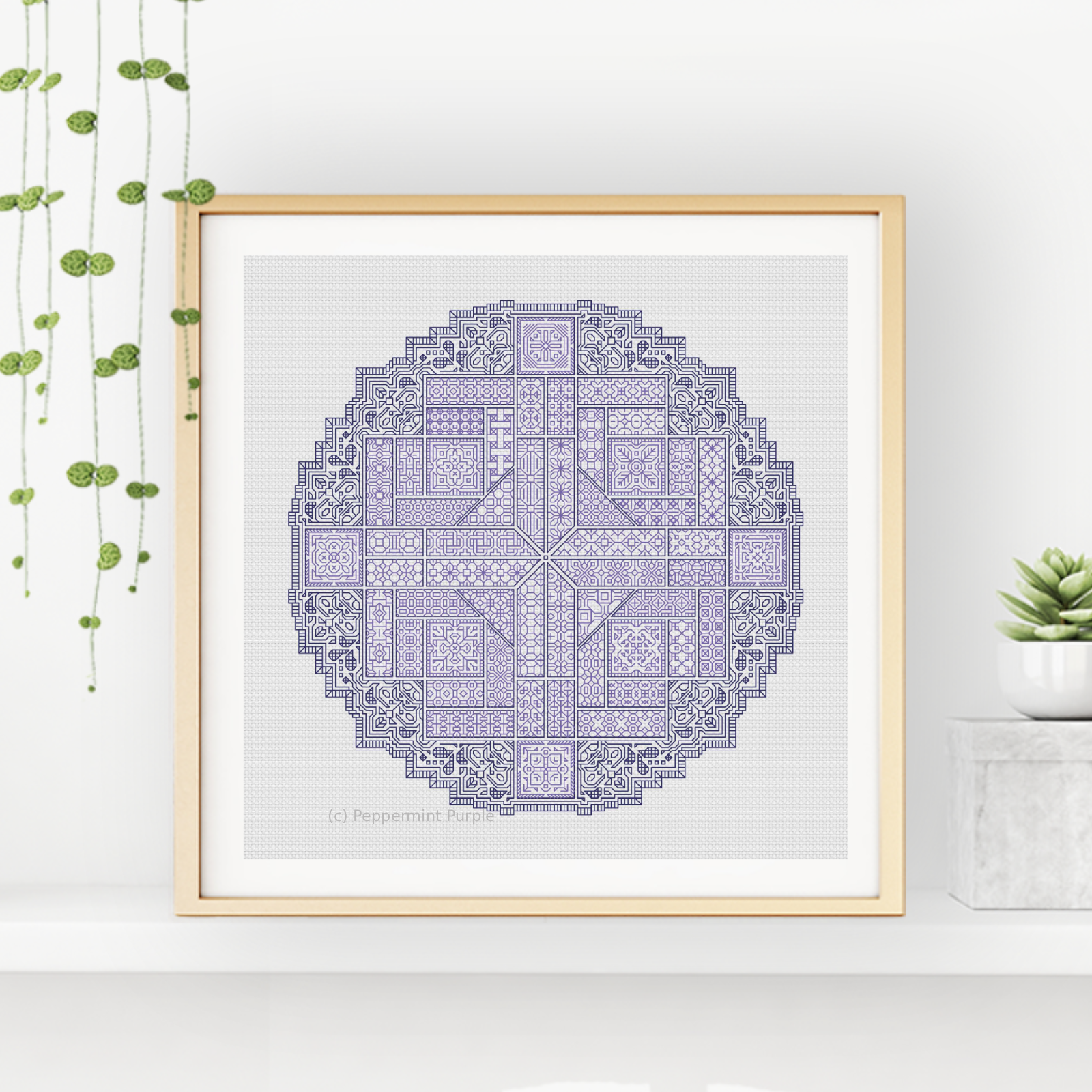 2024 SAL - Doily Blackwork Pattern by Peppermint Purple