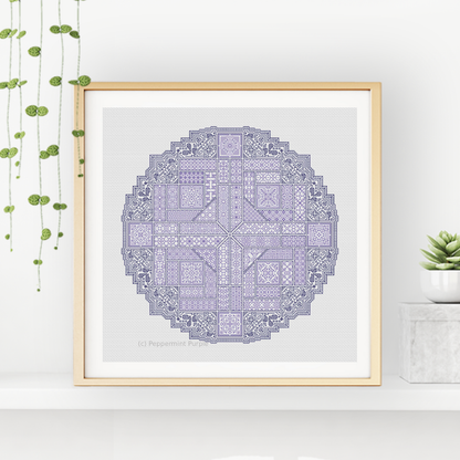 2024 SAL - Doily Blackwork Pattern by Peppermint Purple