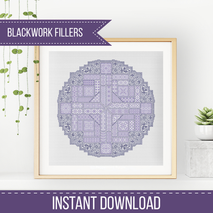 2024 SAL - Doily Blackwork Pattern by Peppermint Purple