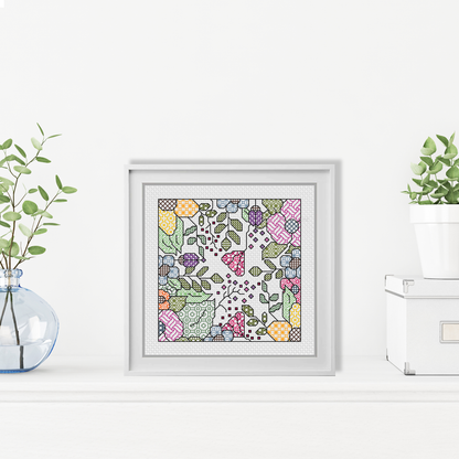 Centre Stage - Floral Blackwork Pattern by Peppermint Purple