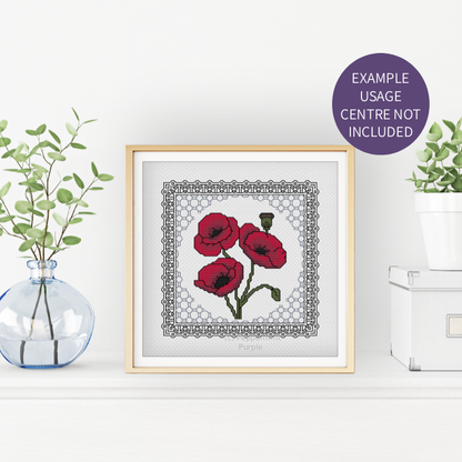 Centre Stage - Border 12 Blackwork Pattern by Peppermint Purple