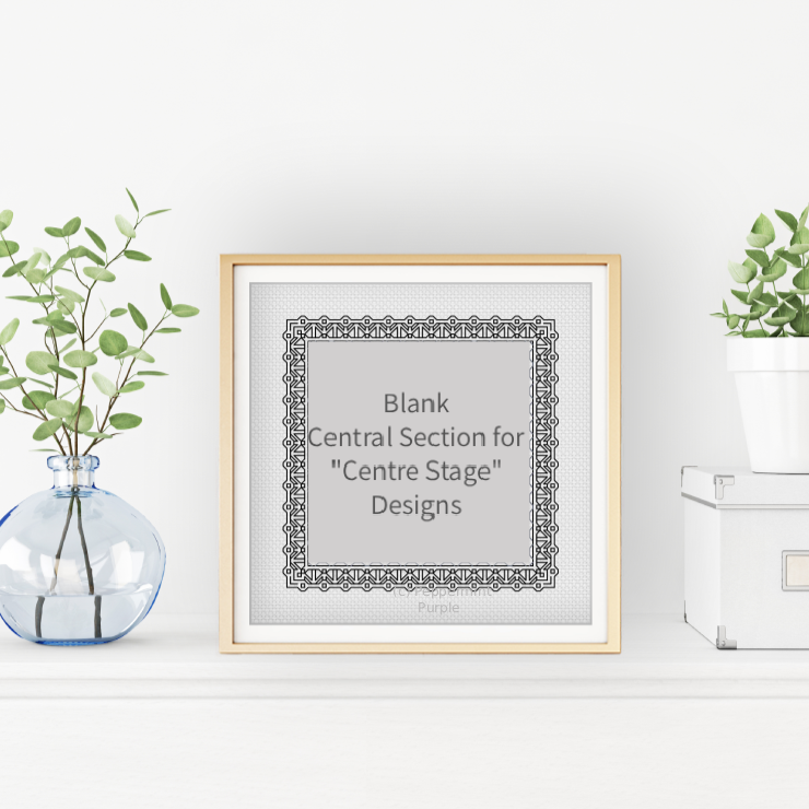 Centre Stage - Border 12 Blackwork Pattern by Peppermint Purple