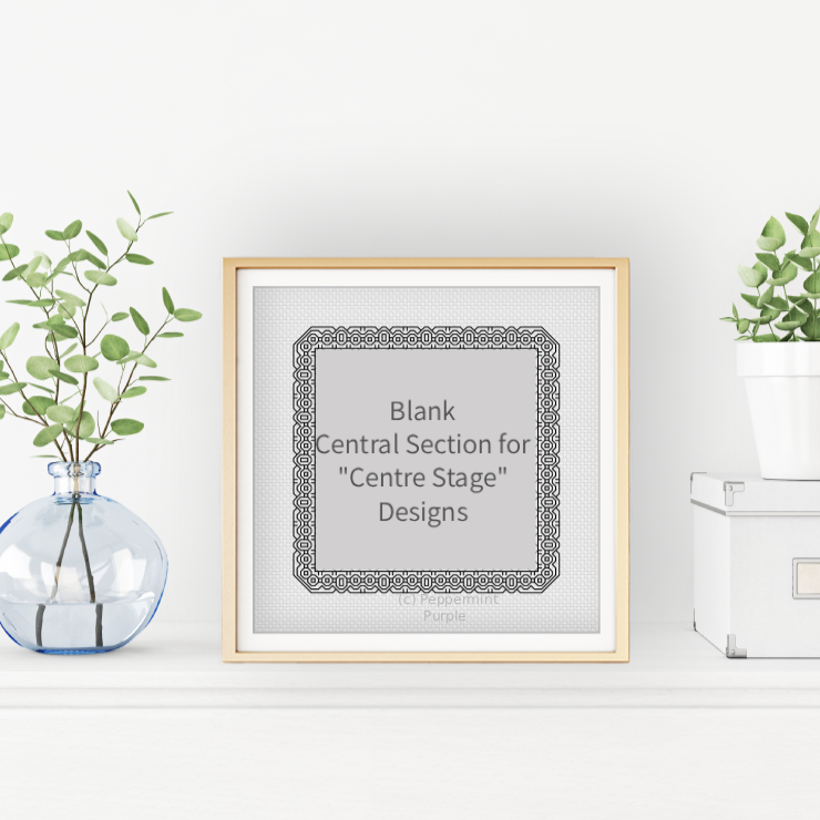 Centre Stage - Border 13 Blackwork Pattern by Peppermint Purple
