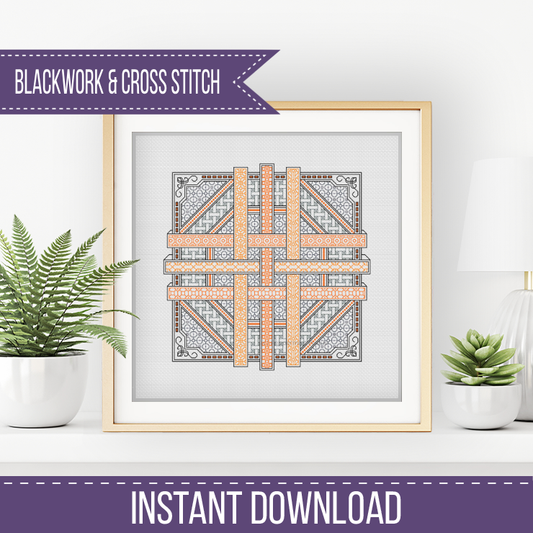 Wrapped Up Blackwork Pattern by Peppermint Purple