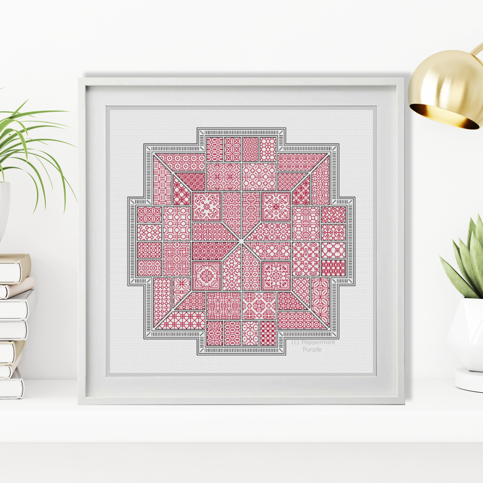 2025 SAL - Blackwork Blackwork Pattern by Peppermint Purple