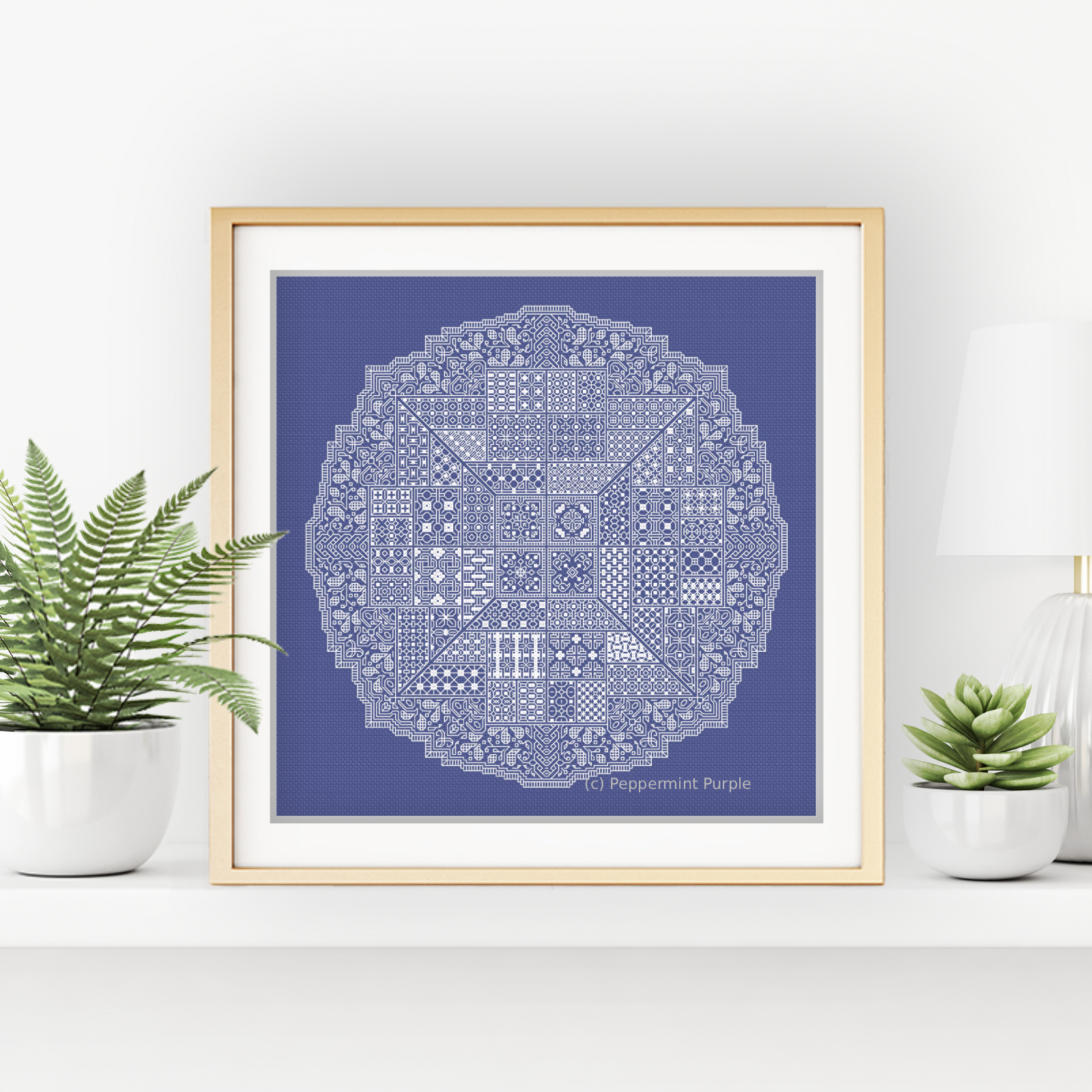 2025 SAL - Doily Blackwork & Cross Stitch by Peppermint Purple