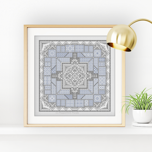 2025 SAL - Geometrica Blackwork Pattern by Peppermint Purple