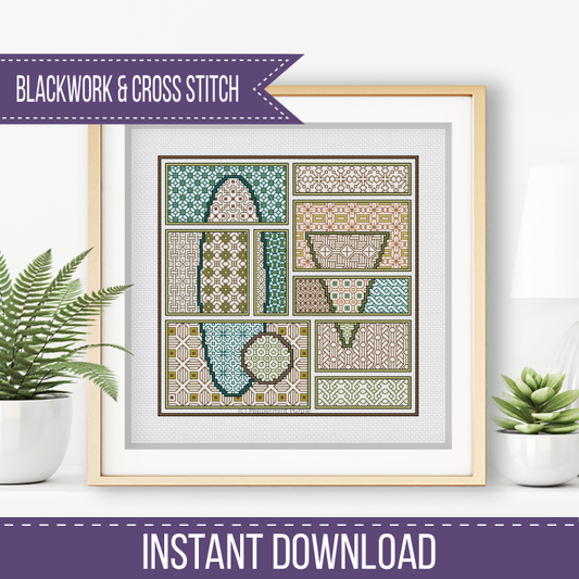 Orchard Edit Blackwork Pattern by Peppermint Purple