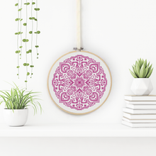 Mandala In Plum Blackwork Pattern by Peppermint Purple