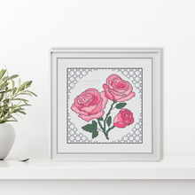 Centre Stage - Rose Blackwork Pattern by Peppermint Purple