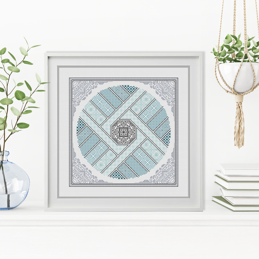 Inner Geometry Blackwork Pattern by Peppermint Purple