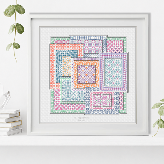 Turkish Rectangles Blackwork Pattern by Peppermint Purple