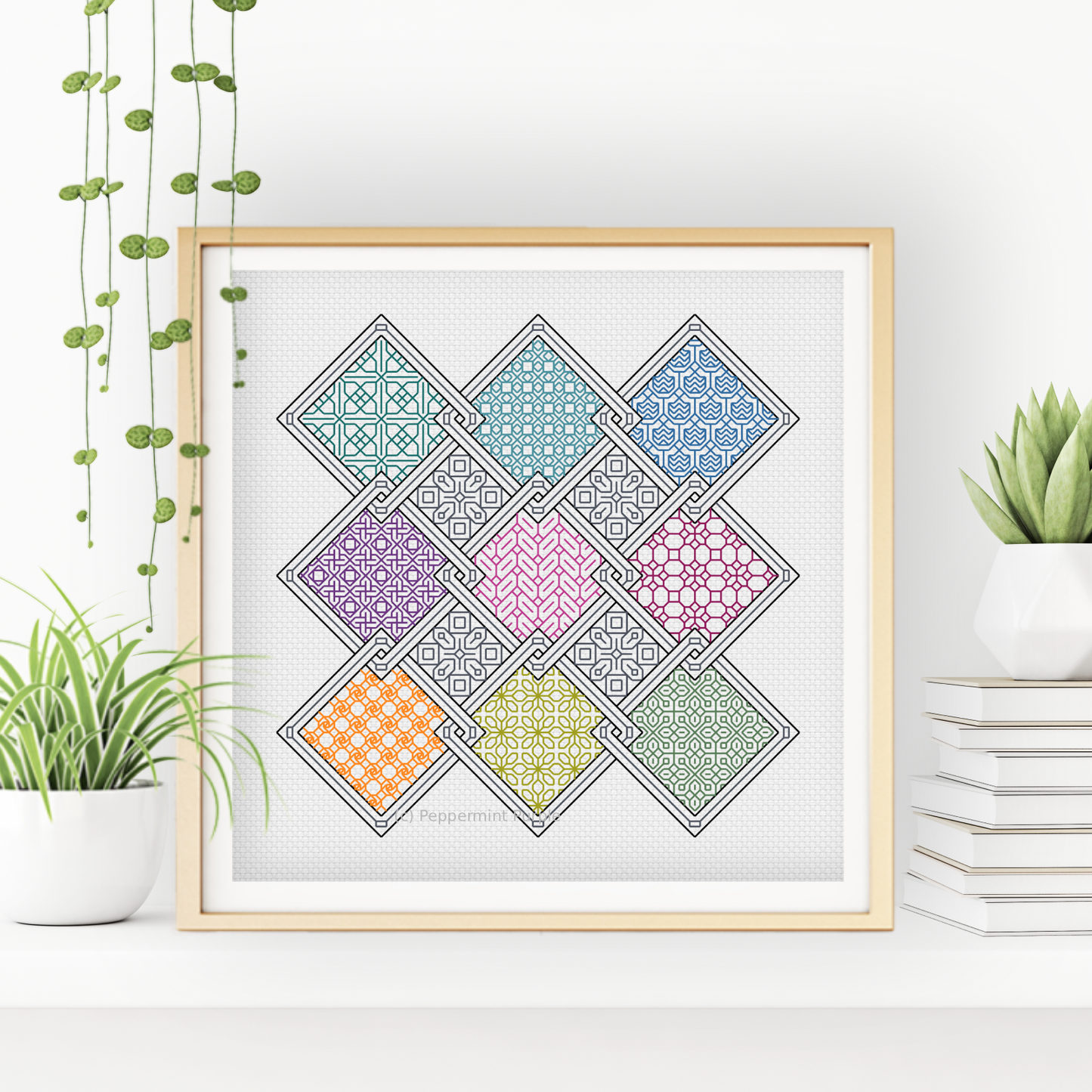Celtic Knot Blackwork Blackwork Pattern by Peppermint Purple