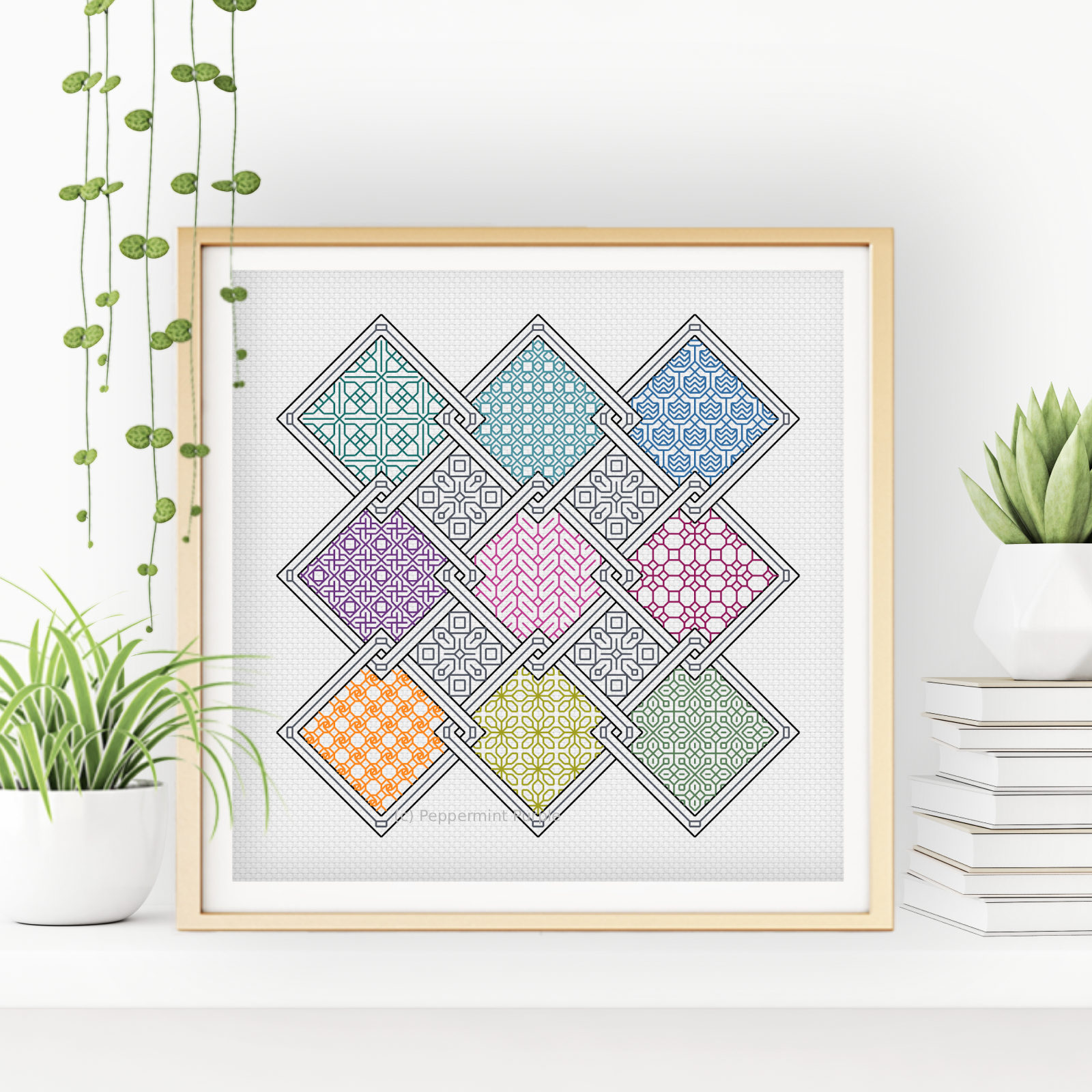 Celtic Knot Blackwork Blackwork Pattern by Peppermint Purple