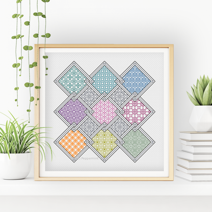 Celtic Knot Blackwork Blackwork Pattern by Peppermint Purple