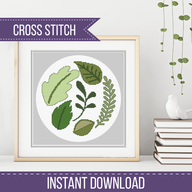 Leaves Cross Stitch Pattern by Peppermint Purple