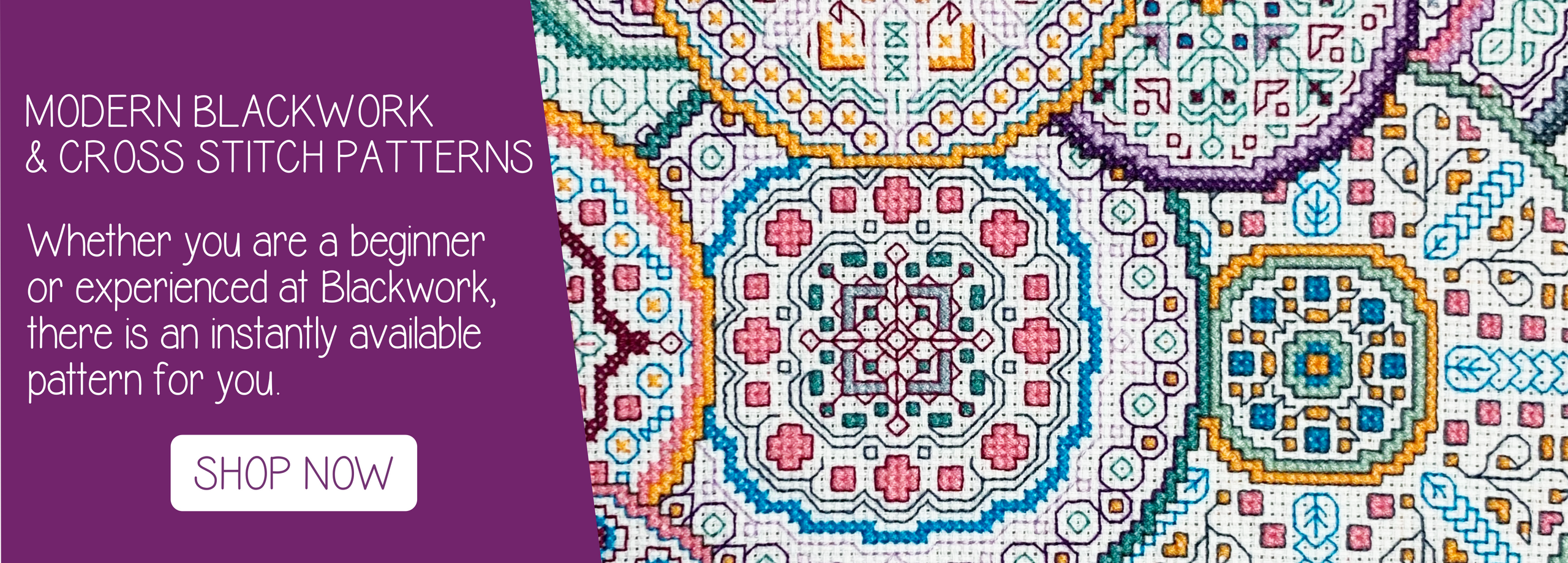 Dutch Tile Coasters; Blackwork PDF Pattern - by Peppermint Purple
