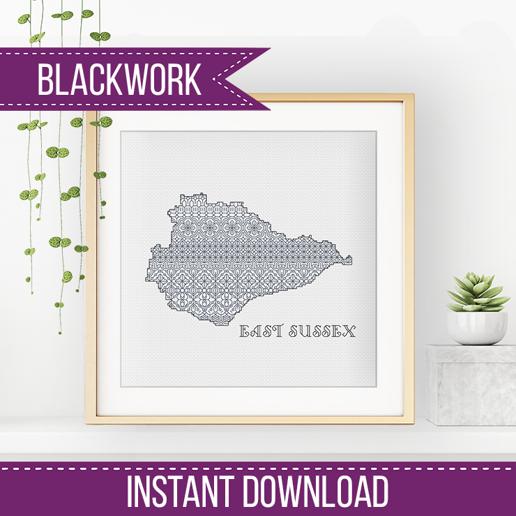 East Sussex - Blackwork Patterns & Cross Stitch by Peppermint Purple