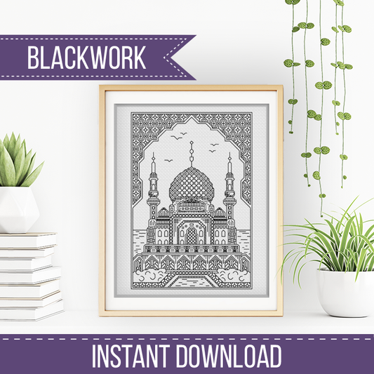 Eastern Beliefs Blackwork Pattern by Peppermint Purple