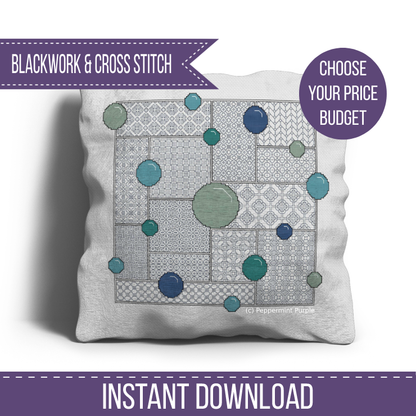 Bubbles Blackwork Pattern by Peppermint Purple