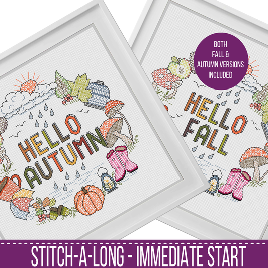 Hello Autumn / Fall - Stitch-A-Long