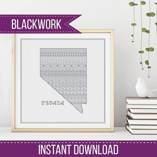 Nevada Blackwork - Blackwork Patterns & Cross Stitch by Peppermint Purple