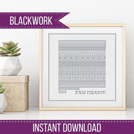 New Mexico Blackwork - Blackwork Patterns & Cross Stitch by Peppermint Purple