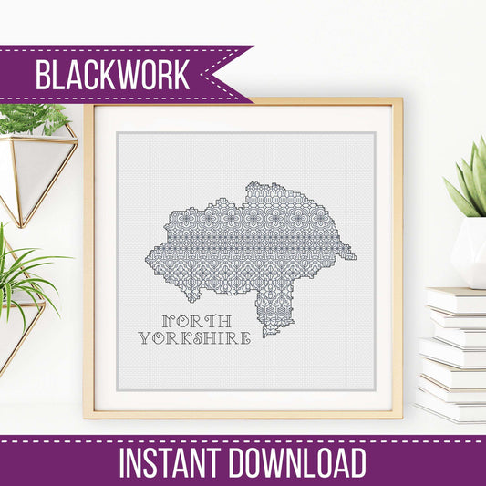 North Yorkshire - Blackwork Patterns & Cross Stitch by Peppermint Purple