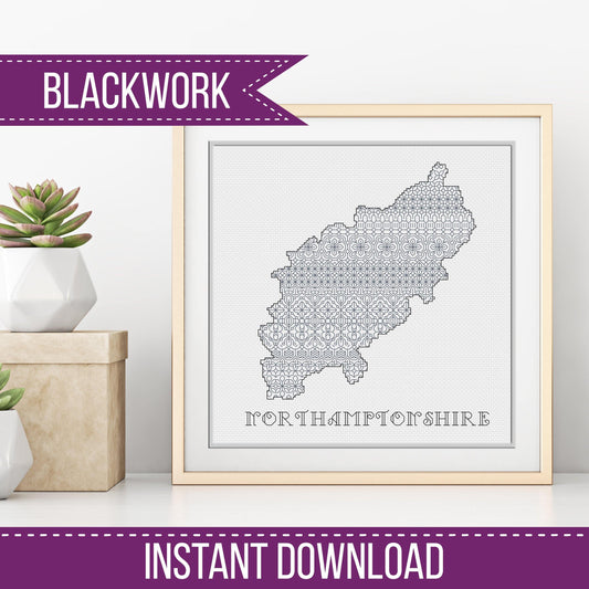 Northamptonshire - Blackwork Patterns & Cross Stitch by Peppermint Purple