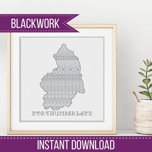 Northumberland - Blackwork Patterns & Cross Stitch by Peppermint Purple