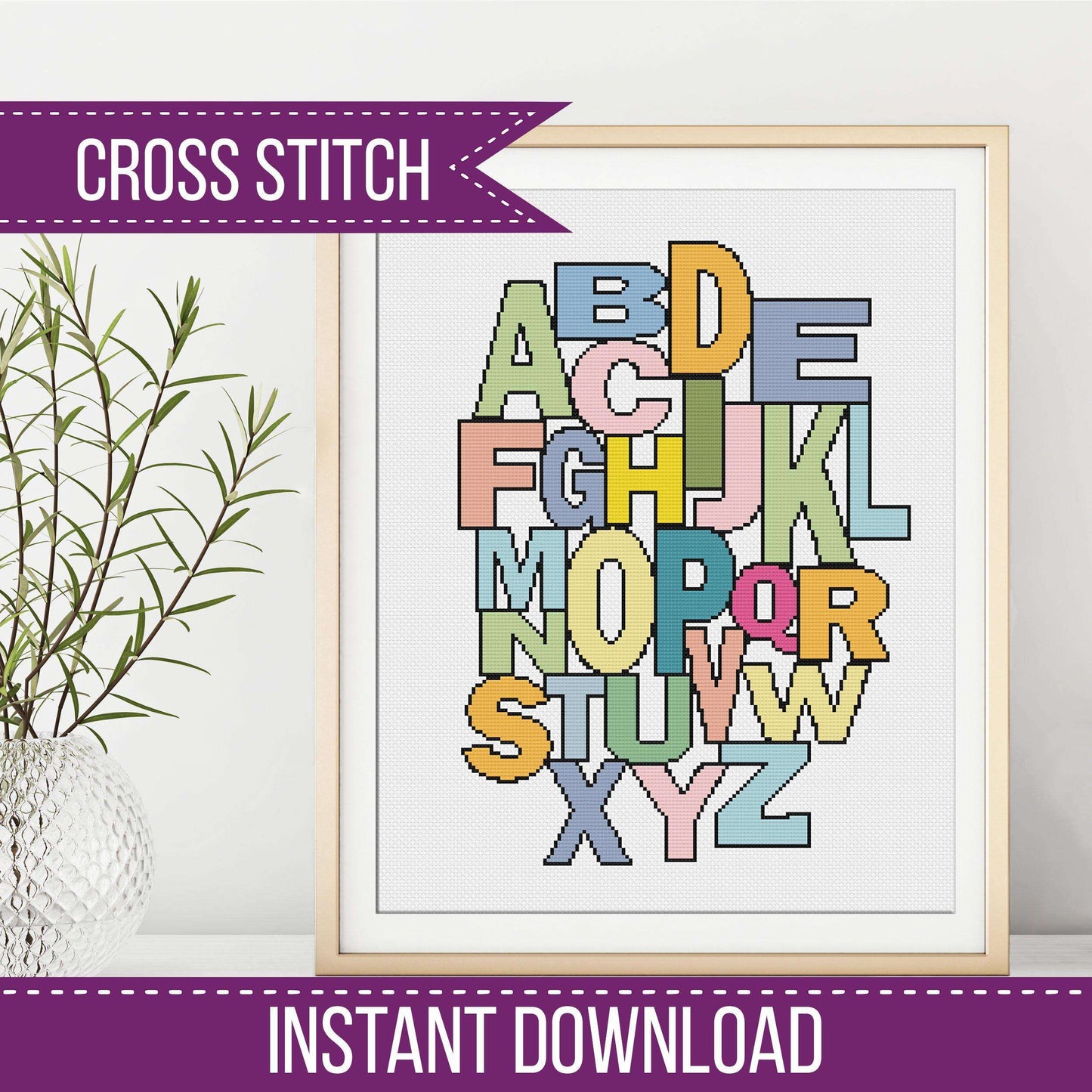 Nursery - Blackwork Patterns & Cross Stitch by Peppermint Purple
