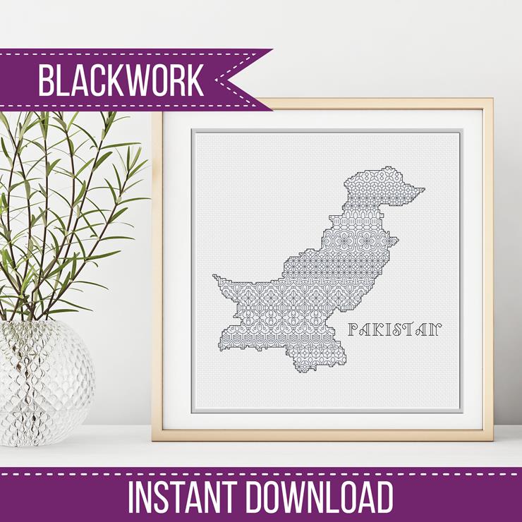 Pakistan Blackwork - Blackwork Patterns & Cross Stitch by Peppermint Purple