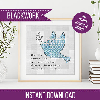 Peace Charity - Blackwork Patterns & Cross Stitch by Peppermint Purple