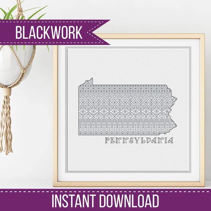 Pennsylvania Blackwork - Blackwork Patterns & Cross Stitch by Peppermint Purple