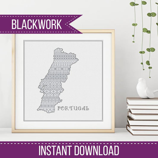 Portugal Blackwork - Blackwork Patterns & Cross Stitch by Peppermint Purple