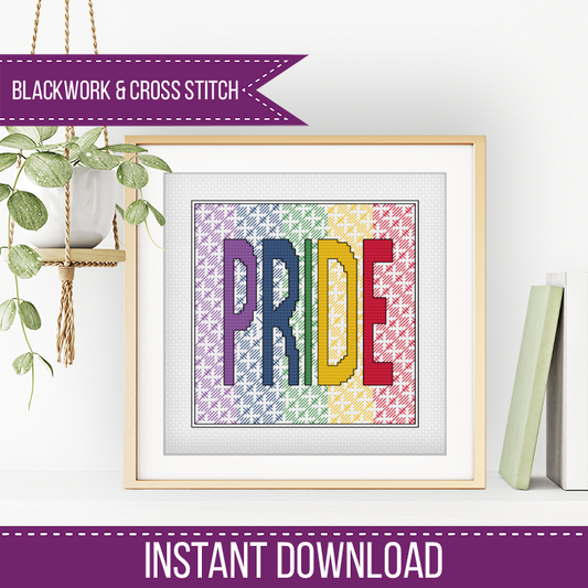 Pride - Stonewall Charity - Blackwork Patterns & Cross Stitch by Peppermint Purple