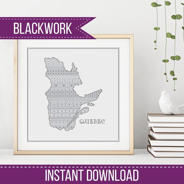 Quebec - Blackwork Patterns & Cross Stitch by Peppermint Purple