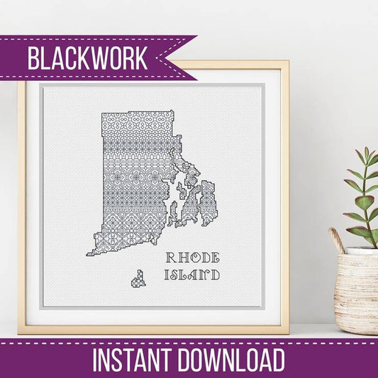Rhode Island Blackwork - Blackwork Patterns & Cross Stitch by Peppermint Purple