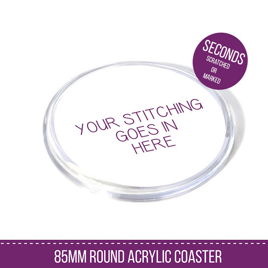 Round Coaster Blank - SECONDS - Blackwork Patterns & Cross Stitch by Peppermint Purple