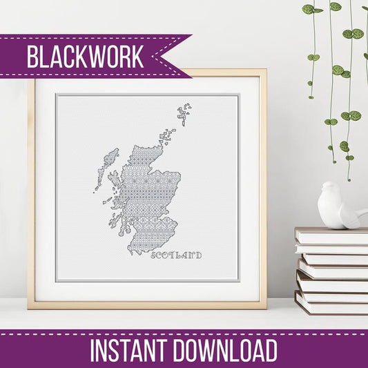 Scotland Blackwork - Blackwork Patterns & Cross Stitch by Peppermint Purple